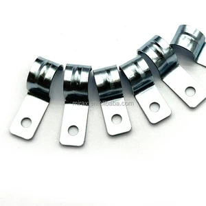 Galvanized Pipe Clamp U-Shaped Bracket for Wall Mounting Round Tube Strap Clamp for Water Pipe and Cable Fixing