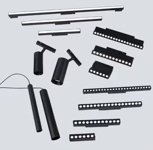 Modern Design Aluminum Body Magnetic LED Track Light System Linear Track Spot & Surface Recessed Rail