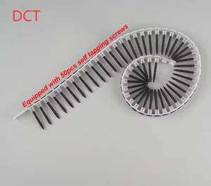 50pcs Black Self-Tapping Screws, Plastic Strips, Drywall Concrete Screws, Suitable for Carpentry and Drywall Renovation