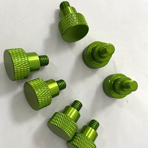 Knurled Double Thread Thumb Screw #8 1/4 8/32 Slotted Thumb Screw Anodized Aluminum Knurled Thumb Knobs Screws