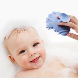 Probebi New Arrivals Suction Cup Baby Bathing Hair Brush Baby Clean Brush Soft
