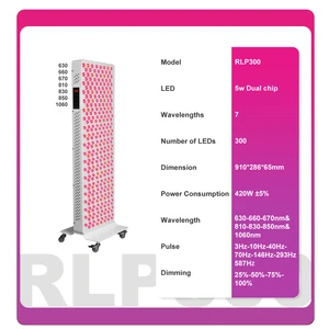 2026 RLP300 V2 Grow Light 1500W Medical Grade 630/660/670/810/830/850/1060nm Pdt Near Infrared Red Light Therapy Panel