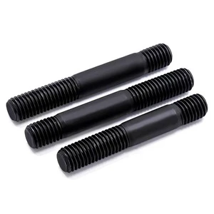 Source Manufacturer Offers Large Quantity Discounts Carbon Steel High-Strength Grade 8.8 Double Headed Bolts Zinc Black Oxide
