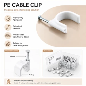 Circle Type Cable Nail Clips PE Material 4mm-40mm for Fixed Wire