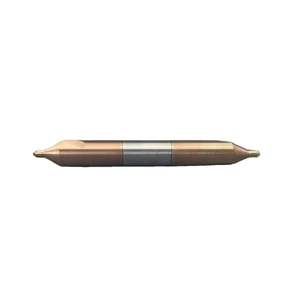 Grewin Solid Carbide Double End Center Drill D6*50L Bronze Coated Spot Drill for Steel Machining CNC Drilling
