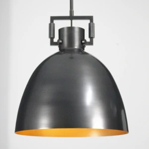 XZ Two-Tone Dome Shade Design American Gold Kitchen Island Brass Hanging Lamp Led Chandelier High Ceiling Pendants Light