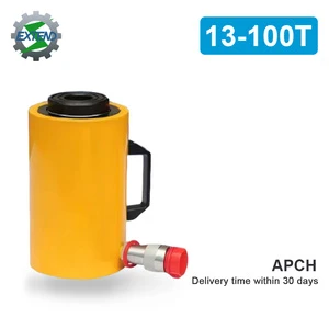 13-100 Ton APCH Series Single Acting Hollow Hydraulic Jack 63MPa High Pressure Lifting Cylinder for Bolt Pulling Tensioning