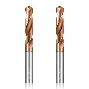 3xD Metric Short Length Tungsten Carbide Tipped Split Point Drill Bit TISIN Coated High Efficiency for Stainless Steel Hardened