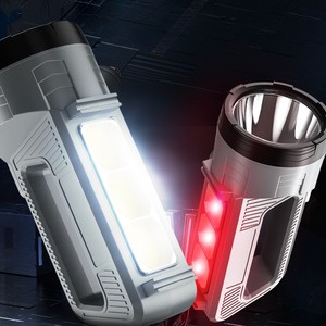LED Portable USB Handheld Spotlight Lantern Flashlight Searchlight Side Light IP44 Waterproof 18650 Outdoor Rechargeable 6000K