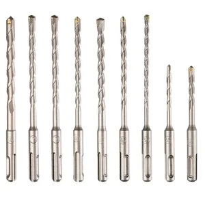 Hot Selling 17PCS SDS Hammer Drill Bit Chisel Set Carbide-Tipped Concrete Masonry Drill Bits Chisels Set Concrete Stone Brick