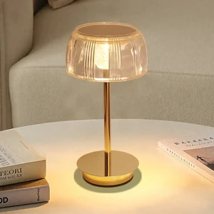 Jellyfish Galaxy Night Light - USB Rechargeable Touch Control, 3 Color Modes, Modern Acrylic Table Lamp for Bedroom Ambience