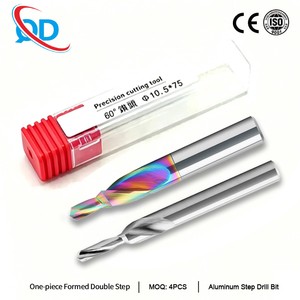 Carbide Step Drill Bit M3-M12 2-in-1 Drilling Chamfering Tool for Aluminum Soft Metal CNC Machining