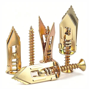 Expansion Drywall Anchor Self-Tapping Screw Color Zinc Plated Gypsum Board Wall Expansion Screw for Fixing Shelf Cabinet Curtain