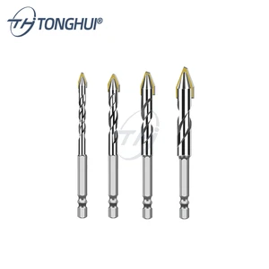High Hardness Sharp Cutting Edge with Tungsten Carbide Tips Multipurpose Drill Bit for Cutting Metal Glass Tile Wood and Marble