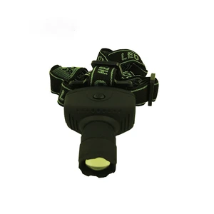High Quality Black LED Headlamp High Power Frontale Simple Headlamp with Over 12 Hours Lighting and Custom Logo Made in China