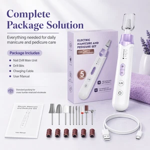 Professional Nail Drill Machine USB Rechargeable Portable Pedicure 10000rpm For Nail Salon