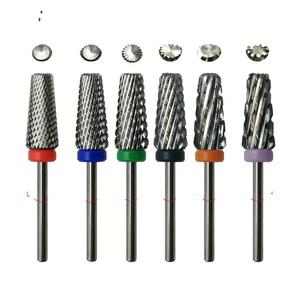 HYTOOS 5 in 1 Tapered Nail Drill Bits 3/32