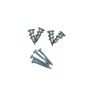 Plasterboard Driva Metal Plug C/W Screws High Quality Zinc Alloy Zamac Drywall Anchors Self-drilling Drywall Easy Anchor