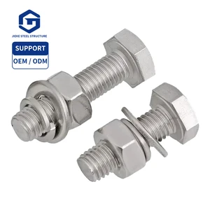 High Tensile SS 304 316l Din933 Ss Bolts and Nuts M6 M8 M9 M50 Hex Head Nuts and Bolts
