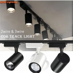 Surface Mounted COB LED Track Light 30W Anti-Glare Adjustable Aluminum Spotlight for Shop Retail Museum
