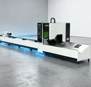 Q3-24 CNC Fiber Laser Pipe Cutting Machine High Power Two Chuck Metal Tube Cutting Equipment For Thick Stainless Steel Pipe