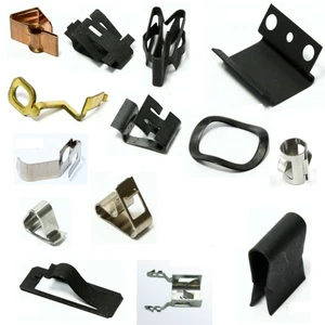 OEM Custom Cheap Stainless Spring Steel Battery Clips Stainless Steel Stamping Clamps Aluminum Sheet Metal Fabrication Clips