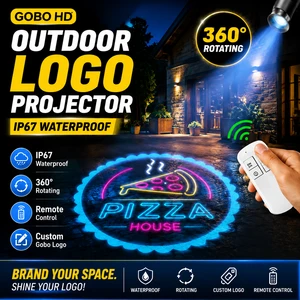 Custom 100Watt HD LED Advertising Logo Light Projector Gobo Pattern Aluminum Alloy Lamp Body IP67 Rated