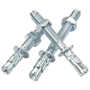 High-Strength Carbon Steel Wedge Anchor Bolts Galvanized Screw-Type Expansion Bolts Available In Various Sizes From M6 To M24