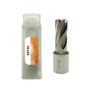 Weldon Shank 14mm HSS Annular Cutter Magnetic Broach Core Drill Bit for Metal Cutting