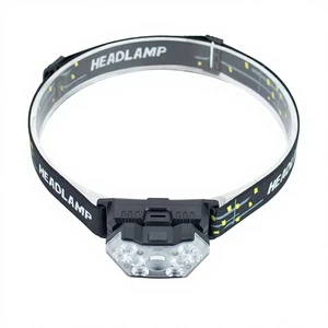 Cross-border New 9led Headlamp COB Large Floodlight Portable Outdoor Camping Running Head-mounted Induction Lamp Work Lamp IP65