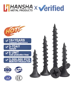 High Strength M3.5 Drywall Screw 12mm Steel Self Tapping Screws Phosphating Anti-Slip for Calcium Silicate Board Metric System
