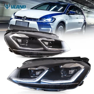 VLAND Head Light Upgrade Full Led Car Front Headlight Assembly for Volkswagen VW Golf 7 Mk7 TSI TDI 2013 2014 2015 2016 2017