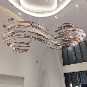 Customized New Product Indoor Decoration Villa Staircase Hotel Luxury Modern Crystal Chandelier Light