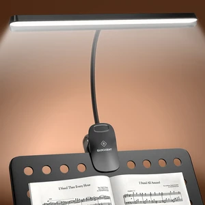 Glocusent Foldable Long-Lasting Clip on Dimmable Brightness Adjustable Led Music Stand Light Piano Musical Sheet Lamp