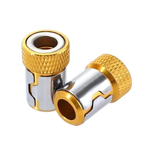 Screwdriver Head Magnetic Ring 1/4 Strong Multipole Screwdriver Permanent Alloy Steel Ring Magnet for Drill Bits