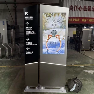 Custom Digital Advertising Pylon Signage Shopping Mall Car Wayfinding Free Standing 3D LED Light Box Sign IP65 Waterproof 3-Year