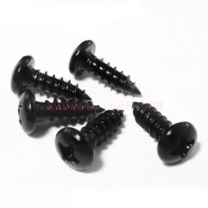 304 Stainless Steel Metric Self Tapping Self Drilling Screw Black Head Self-tapping Point Tail Screws Grade 10.9 12.9 GB845