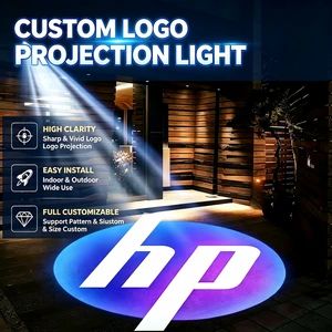 Free Custom Logo 25W Outdoor LED Advertising Lights IP67 Waterproof HD&Bright Gobo Projector Lamp with Aluminum Glass Body
