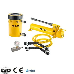 High Quality Heavy Duty 30T Double Acting Hollow Plunger Hydraulic Cylinder and Hand Pump