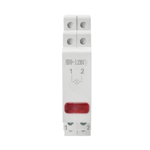 Customizable LED Lightturnal Indicator Din Rail Signal Lamp Blue Red Yellow Green 1Pole 230V 9V 12V 24V 48V 18mm IP20 Waterproof
