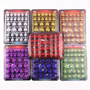 30pcs/Set Motorcycle Head Screw Cover Nuts Decorative Part Plastic Chromed