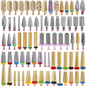 Tungsten Carbide Full Series 5 In 1 Cross Straight Tungsten Steel Nail Drill Bit For Gel Polish Nail Art Equipment