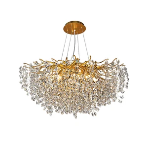 French Luxury Crystal Chandelier Living Room Dining Room Bedroom Villa Staircase Branch Chandelier
