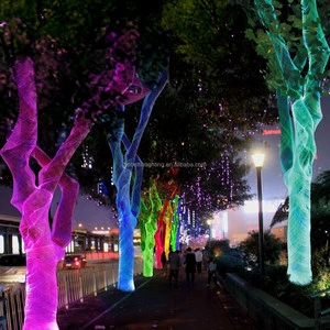 Led Optic Fiber Light for Ceiling Trees - Fiber Optic Mesh Lighting Decoration - Night Glow Plastic Fiber Optical Light up Cable