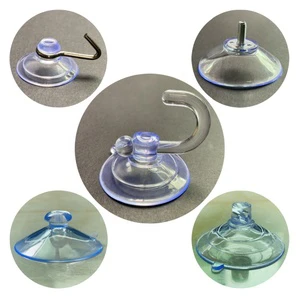 Strong Adhesion Industrial Grade Environmentally Friendly PVC Wall Hanger Sucker Ventosas Clear Suction Cup Plastic Hook OEM/ODM
