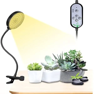 1-Head LED Plant Grow Light Round Shape Full Spectrum Plant Grow Lamp for Indoor Plants Grow Lights