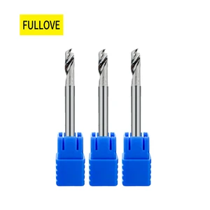 Wholesale Price High Precision 2-Flute Spiral Solid Carbide End Mill CNC Wood Router Bits Milling Cutter ODM OEM