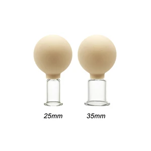 Set of 2pcs Facial Body Cupping Anti Cellulite Vacuum Massage Silicone Glass Cupping Set Rejuva Facial Body Suction Cups