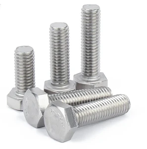 Stainless Steel Hex Head Bolt 304 316 A2-70 A4-80 DIN933 M6 M8 M10 M12 M14 * 50mm Hex Bolts