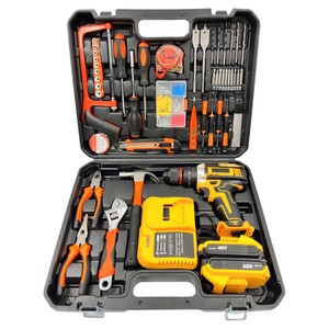 Factory Direct Sale Industrial Grade 21V Cordless Drill Impact Function Keyless Metal 1.5Ah Li-ion Batteries Variable Speed